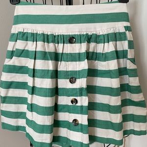 Skirt Green & Cream Maurices Size XS